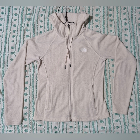 Cream Fleece Zip-Up Hoodie - Picture 3 of 5